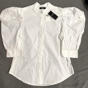 NEW Lauren by Ralph Lauren white button up